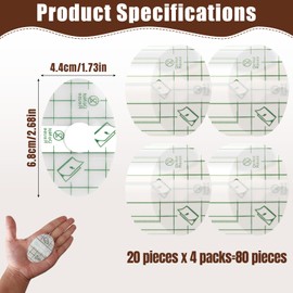 Pack of 80 Ear Protection Swimming Children, Ear Plugs Waterproof with Absorbent Centre Transparent and Efficient, Ear Protection Swimming with Cotton, Children's Ear Tape for Baby Swimming Bathing