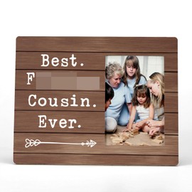FONDCANYON Best Cousin Ever Picture Photo Frame, Best Cousin Ever Cousins Present Picture Frame, Best Cousin Ever Gifts, Cousin Gifts For Cousin Birthday Christmas From Cousin(4x6 Inch Photo)