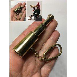 M00023 MOREZMORE Miniature Brass Telescope Spyglass Mini Prop for Puppet or Dollhouse 1:6 Scale Functional Actually Works