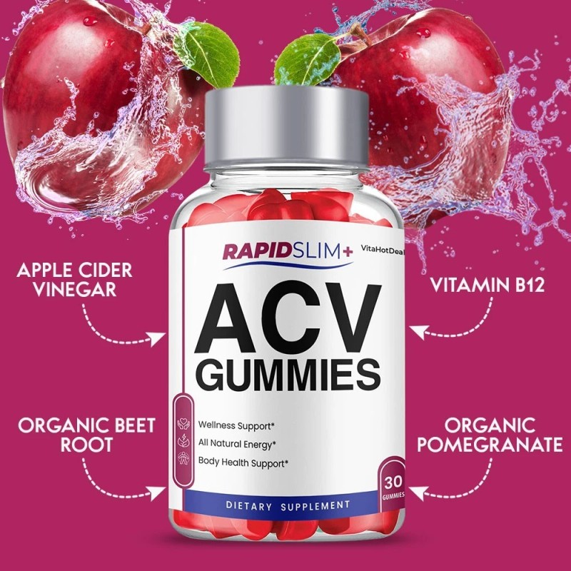 Rapid Slim ACV Gummies Supplement, RapidSlim Max Strength Formula (10