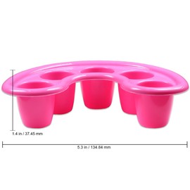 Beauticom Manicure Bowls Nail Art Hand Soak Treatment Bowls (Five Fingers Soak Tray - Pink, 1 Piece)