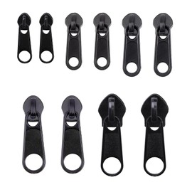 10 PCS Zipper Pull Replacement, Zip Repair Kit, Zip Replacement, Replacement Zipper Pulls, Detachable Zip Repair Kit, for Repair Clothes Jeans Coats Jacket Backpack Luggage