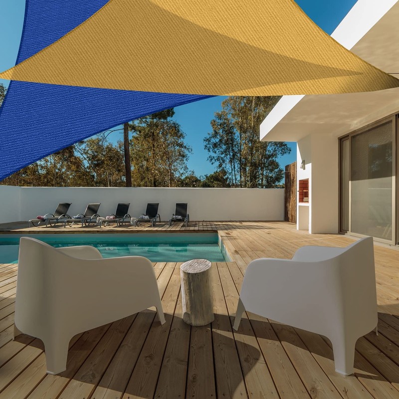 AsterOutdoor Sun Shade Sail Triangle 16' x 16' x 16'