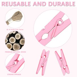 VToALARD Mini Clothespins 120 pcs, 1" Natural Small Wooden Clothespins, Multicolor