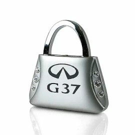 Au-Tomotive Gold for Infiniti G37 Clear Crystals Purse Shape Key Chain Key-ring Keychain
