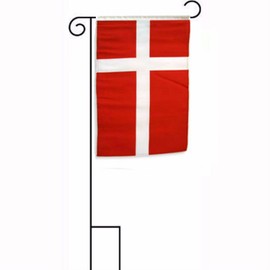 12"x18" Denmark Sleeved Polyester Flag With Garden Stand