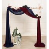 SHERWAY 2 Panels Chiffon Fabric Drapery Wedding Arch Drapes, Party