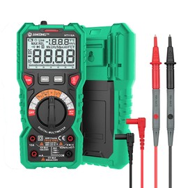 ANKONG Digital Clamp Meter Multimeter 4000 Counts Auto-ranging Amp Voltage Tester Measuring AC/DC Voltage & Current, Resistance, Capacitance, Frequency, Continuity, Live Wire Test (Plastic-118A)
