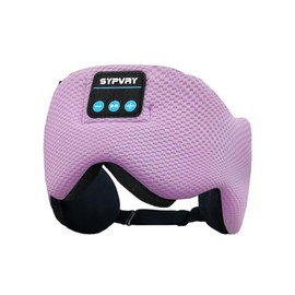 SYPVRY Bluetooth 5.4 Headphones Headband Eye Mask Wireless Sleep Mask，Blackout Bluetooth Eye Mask for Sleeping，Cotton Sleep Mask for Side Sleepers Adjustable Hook and Loop, Purple
