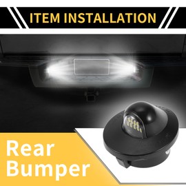 X AUTOHAUX 2 Pcs LED License Plate Light Tag Lamp Assembly for Ford F-150 F-250 F-350 1990-2001 No.F67Z13550AA White 6500K Clear Lens