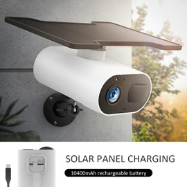 Solar Wireless Security Camera outdoor 2MP, 1080P HD Night Vision PIR Human Detection, 2-Way Talk, IP66 Waterproof, 2.4Ghz WiFi, Solar Camera Surveillance Exterieur Easy installation for Home Security