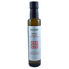 Kouzini Ultra-Premium Peach White Balsamic Vinegar, Organic, Aged, No Added Sugars or Preservatives, Ideal for Salads, Meats, Fish, Pizza, & Bread Dipping, Luxurious Balsamic Vinegar of Modena, 250ml