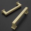 ROMATEE 10 Pack 3.75 Inch(96mm) Brushed Brass Cabinet Pull Brushed