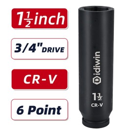 3/4" Drive 1-1/2" Extra Deep Impact Socket, 8"(200mm) Long