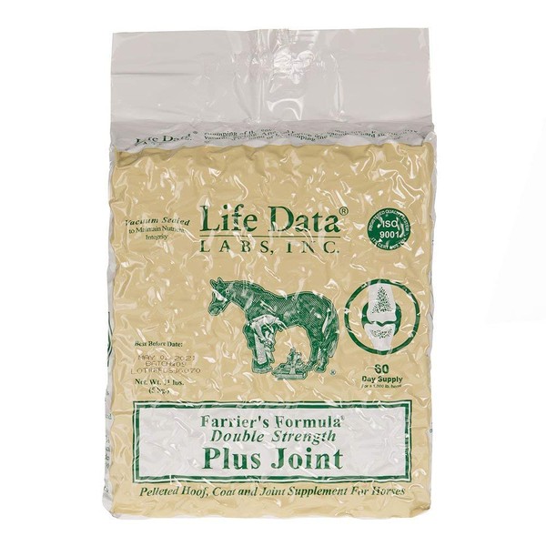 LIFE DATA LABS Farriers Formula Double Strength Plus Joint, 11 lbs; Pelleted Hoof, Coat and Joint Supplement for Horses