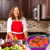 Black and Purple Food Strainer for Kitchen - Small Silicone