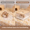 Transparent Hamster Sand Bath Box for Small Pets – Clear