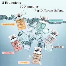 BB Facial Glow Starter Kit Moisturizing Skin Care Set Serum Hyaluronic Acid Essence for Face, for Skin Care Radiance & Rejuvenatio, 0.27oz 12 Vials