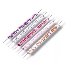 Xiaoya 5 Punteros Glitter Dobles Para Manicura Y Decoración De Uñas