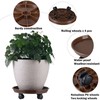 5 Packs Large Plant Caddy with PU Wheels 12" Rolling