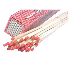 1000 Pack Wholesale Lot 11" Long Wooden Fireplace Matches (25 Boxes of 40 Matches)