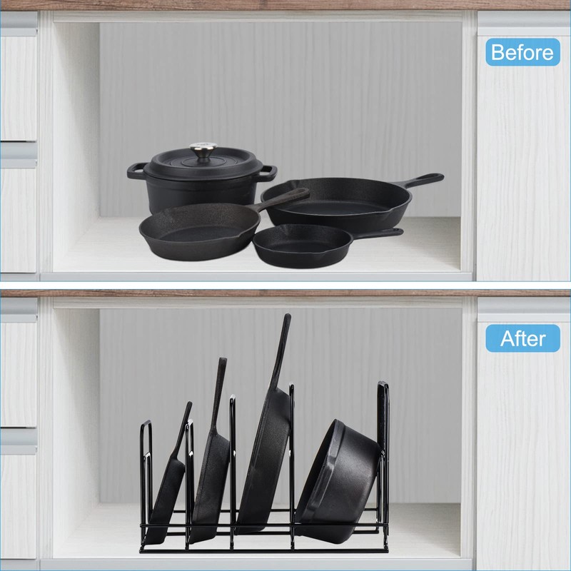 Toplife Heavy Duty Pan Organizer, 5 Tier Pot and Pan
