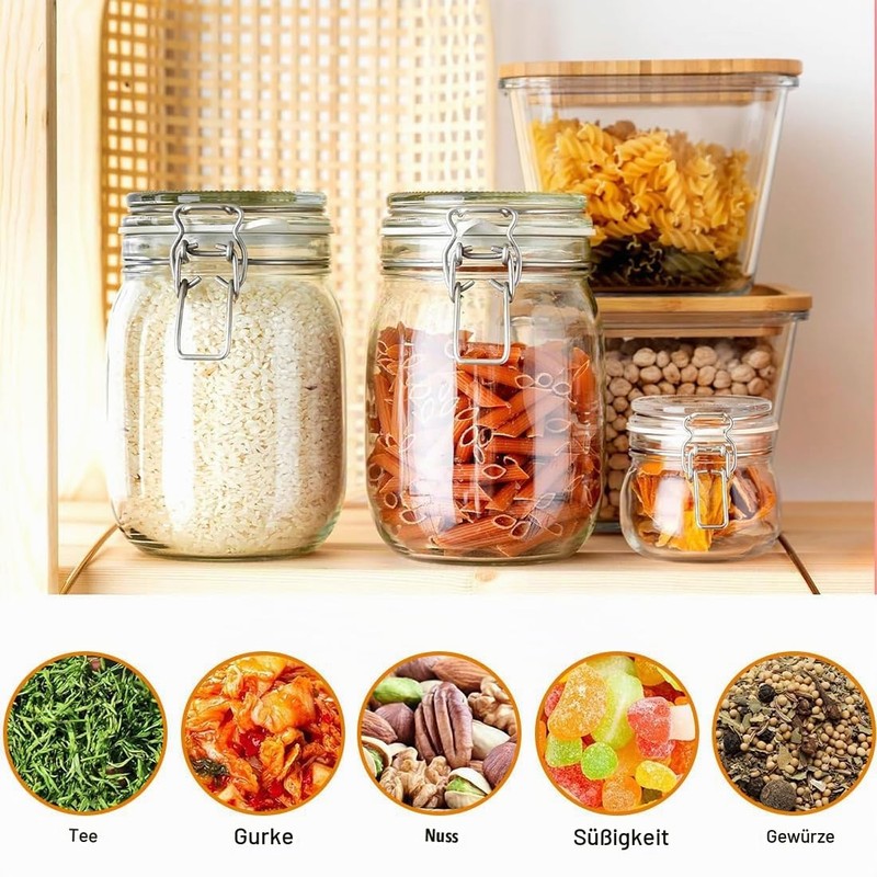 TEOZBLU Pack of 4 Replacement Preserving Jars Seals, Preserving Rings,