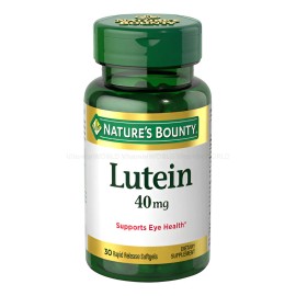 Natures Bounty Lutena 40mg, 30 Cpsulas Blandas  Suplemento Ocular Sin Gluten, Sin Conservadores Artificiales, Apoyo Nutricional para la Vista         