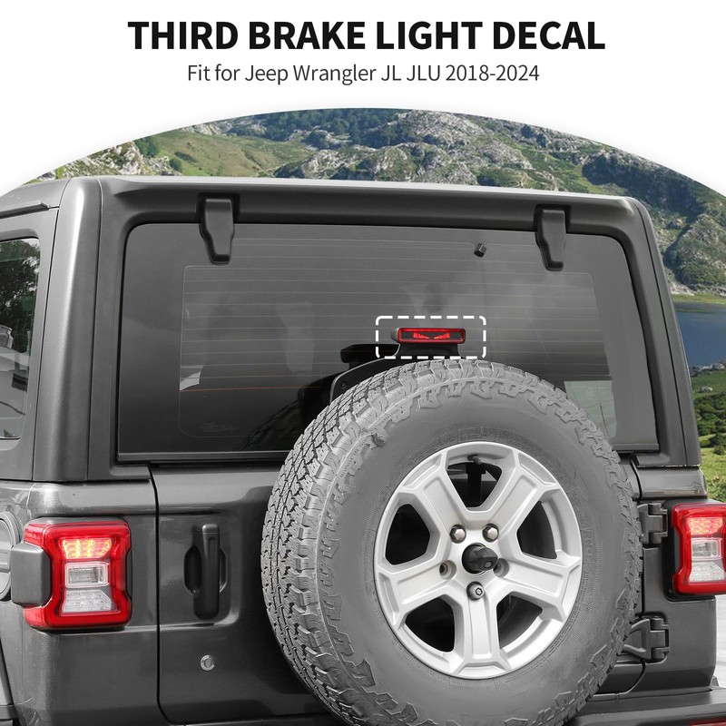 JeCar Third Brake Light Decal Carbon Fiber High Mount 3rd
