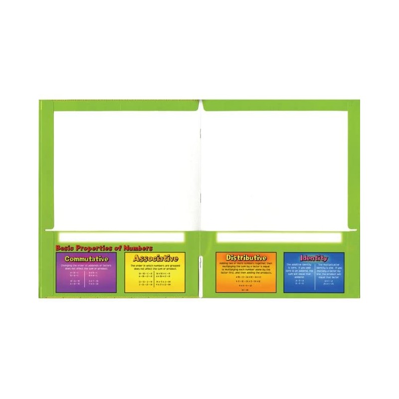 Really Good Stuff Intermediate Math Resource 4-Pocket Folders - Set