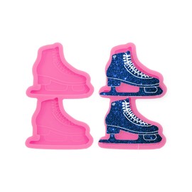 AMZTOART Moldes de resina con agarre para teléfono, 2 moldes de silicona de 1.7 pulgadas, molde de patinaje artístico de fundición epoxi para zapatos, enchufes de teléfono, manualidades, fabricación de joyas