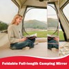 MEPIG Foldable Acrylic Full Length Mirror with Handle, Colorful, Four-Fold