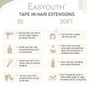 Easyouth #27P613 Real Hair Tape-In Brazilian Extensions, Ombre Mix of