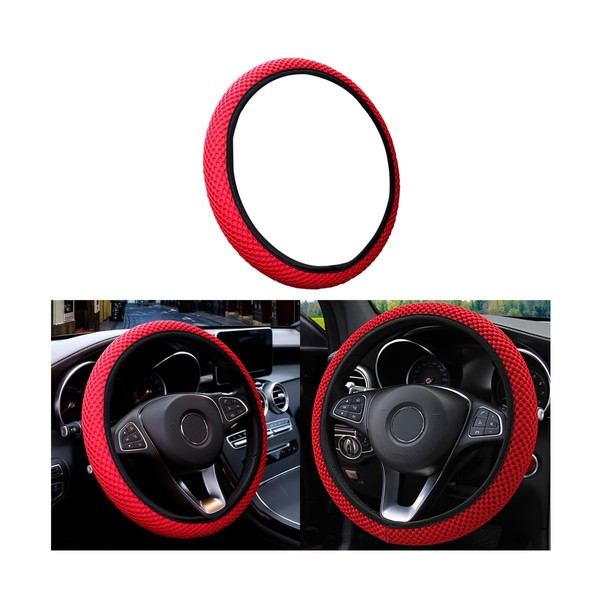 CGEAMDY Universal Car Steering Wheel Cover, Diameter 37-38 cm, Elastic