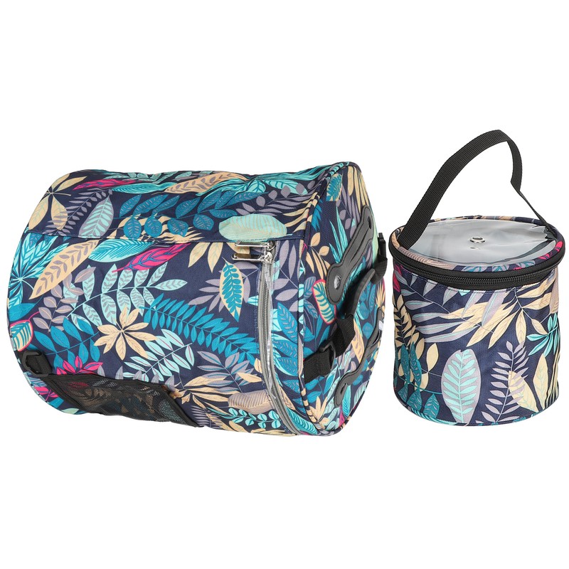 2Pcs Storage Bag 600D Oxford Cloth Printing MultiPocket Hand Strap