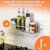 Bunoxea Spice Rack wall mounted 2 Pack, Space-Saving Spice Organizer