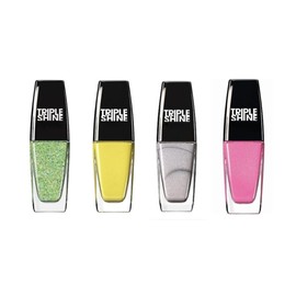 Triple Shine Nail Polish Pack of 4 - High-Gloss Vibrant Colors - Scale Up, Statemint, Oyster Bar, Blow Bubbles