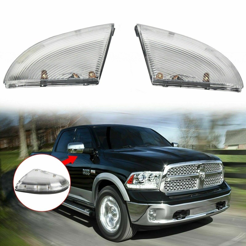 HECASA Mirror Turn Signal Light Housing Compatible with 2009-2018 Dodge