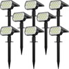 Fratink Solar Spot Lights Outdoor, [8 Pack/65 LED] 2-in-1 Solar