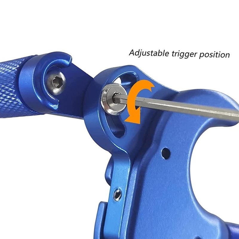 soonbuy 360°Rotation Thumb Bow Release, Aluminum Alloy 3 Finger Thumb