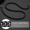 Black Chain Necklace for Men Miami Cuban Necklace Choker Chain