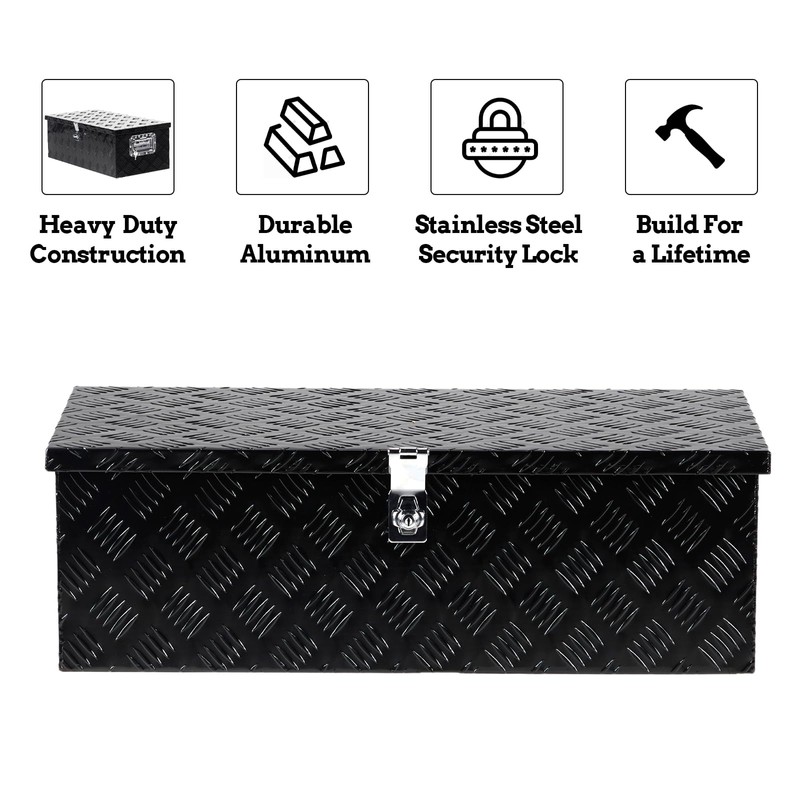 AutoForever 30 Inch Aluminum Truck Bed Tool Box Pick Up