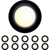 JULLISON 10 Packs 4 Inch Black LED Low Profile Recessed