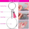 Acrylic Blank Keychains, Shynek 200 Pcs Clear Keychain Blanks for