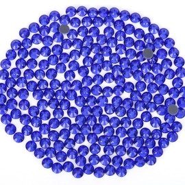 3200pcs SS16 Hot Fix Glass Flatback Rhinestones Bulk Round Crystal Gems Rhinestones for Crafts Art Clothes Shoes(Sapphire)