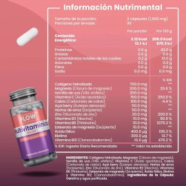 Flow Multivitaminico Mujer - 90 Capsulas - 500 mg - de, y,