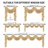 ELKCA Gold Chenille Waterfall Valance for Living Room, Single Hollow