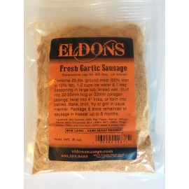 Eldons Fresh Garlic Sausage Seasoning Spice Seasons 25 Pounds of Meat # 8782