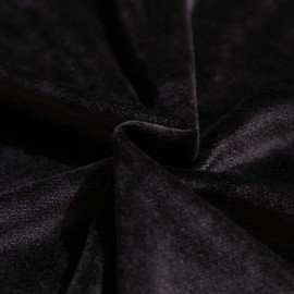 Chickw1 Chair Covers, Set of 4, Velvet Chair Covers for Swing Chairs, Dining Room Chairs Covers for Wedding, Hotel, Kitchen, Banquet, Parties, Stretch Chair Covers (4, Black)