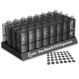 CAidRE Organizador De Pastillas Mensual 2 Veces Al Día, Organizador De Pastillas De 30 Días Am Pm, Pastilleros Y Organizador De Un Mes, Organizador De Pastillas De 31 Días Con Pastillero Semanal Para